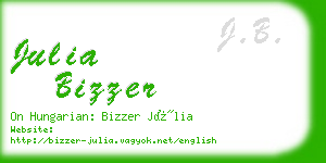 julia bizzer business card